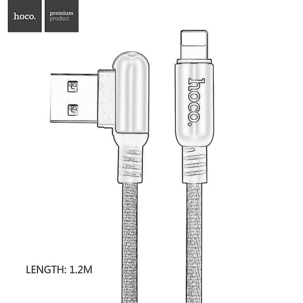 Hoco U17 Capsule USB -latauskaapeli Applelle 1,2 m