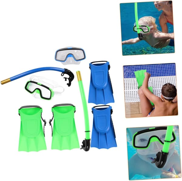 Lasten snorkkelisetti 2 kpl sukelluslasit ja snorkkelimaski