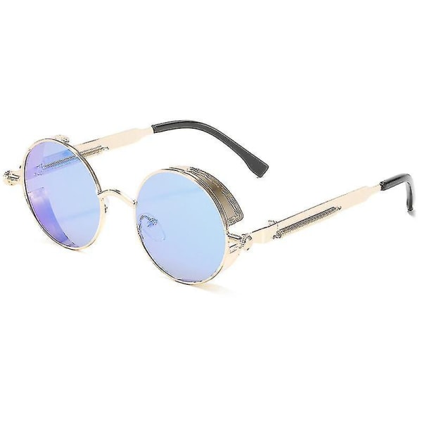 Retro Runde Solbriller i Metall color3