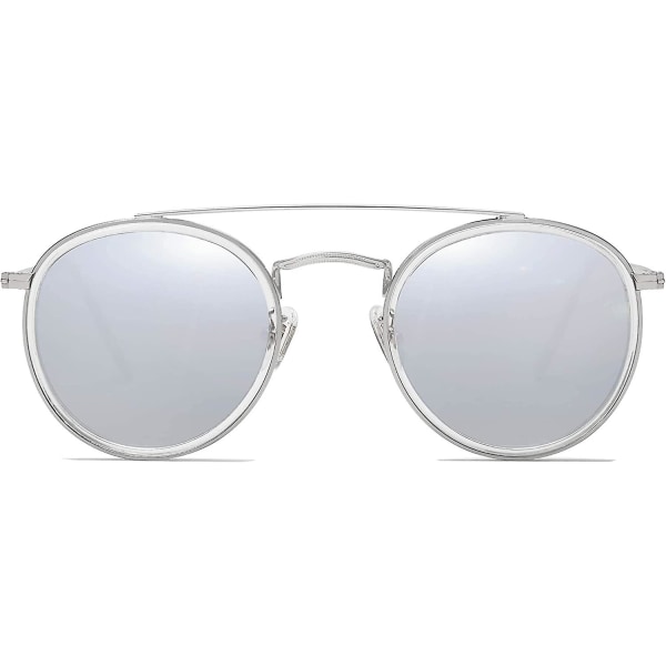 Pienet Retro Pyöreät Polaroidit Aurinkolasit Uv400 Kaksoissilta Sunnies Sunset Sj1104