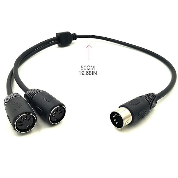 19,6\" DIN 5-nastainen jakajakaapeli Y-adapteri Midi 5-nastainen uros 2x DIN-5 naaras