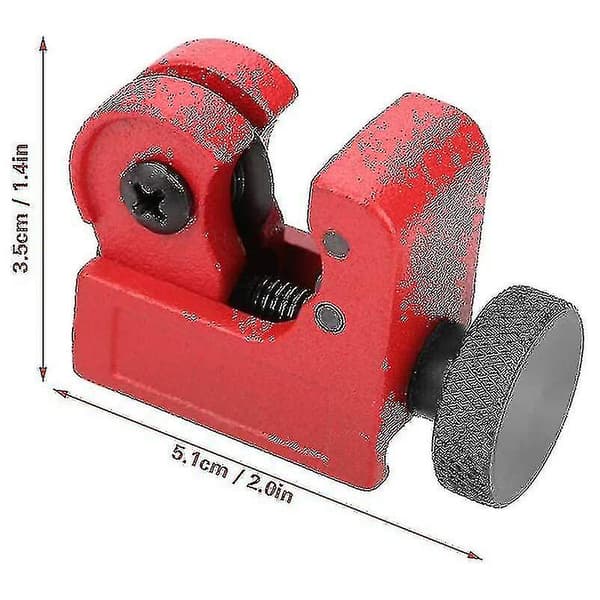 Rørkutter, 3-16mm Mini Metallrørkutter for Kobber, Messing, PVC, Plast og Aluminiumrør/rør (rød) (1 stk)