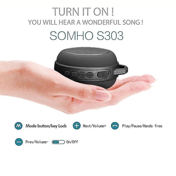 Somho S303 Bluetooth -högtalare Mini Trådlös Bärbar