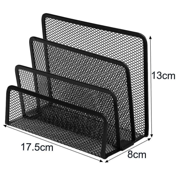 Mesh Metal Brev- og Dokumentorganisator Opbevaring Sort