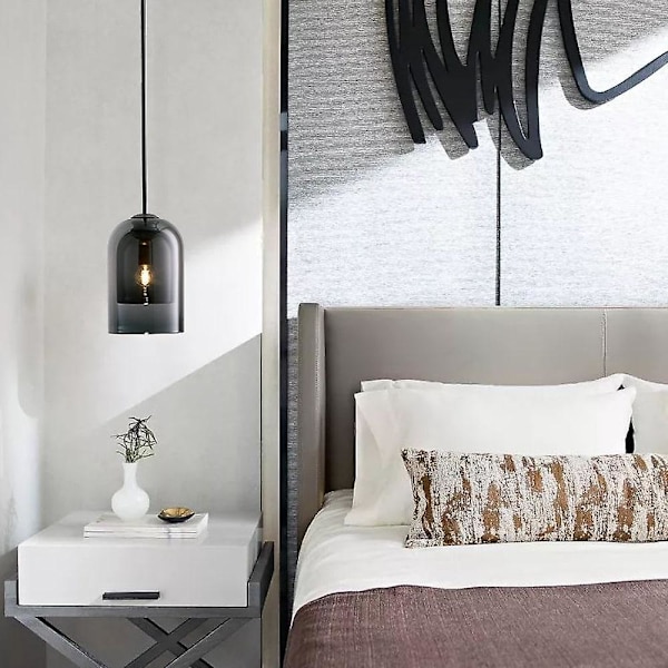 15cm Hængende Lampe i Glascylinder, Nordisk Design