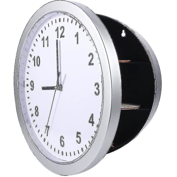 Hidden Secret Wall Clock Safe Container Box For Money Stash Jewelry Valuables Cash Storage