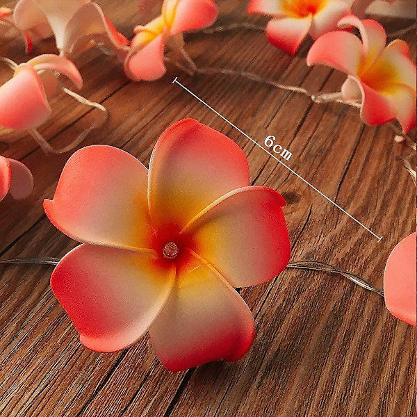 20 LED Blomsterlysstreng Bryllupsguirlande Batteri USB Drevet