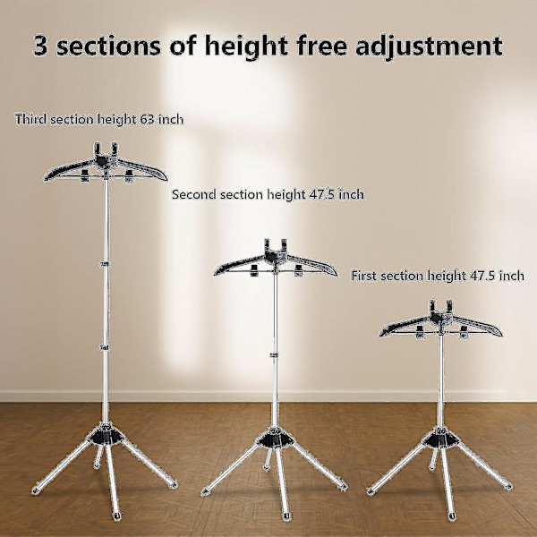 Klesdamper Stativ, Damper Plissert Holder, Plagg For Damp Håndholdt Stryke Stativ Med Stativ, Sammenleggbar Teleskopisk Klesdamper Holder