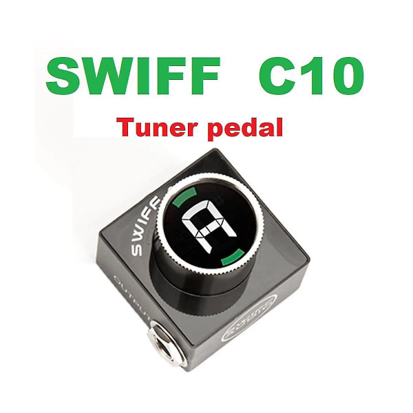 C10 Mini Audio Pedal Tuner För Kromatisk Gitarr Bas Tuning Hd LED Display Justerbar A4 Range Val
