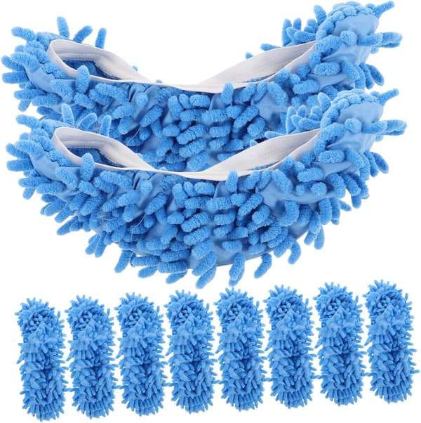 10 stk. mikrofiber mopptøfler Chenille gulvrengjøringssko Tørrmopp