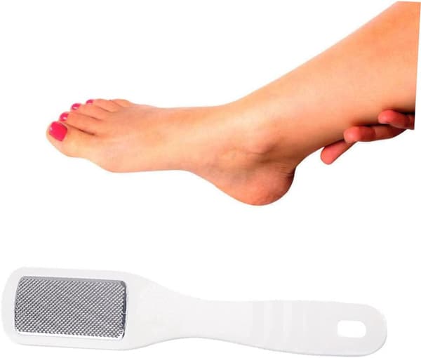 Fodfil Hård hudfjerner Pedicure Rasp Dødhudsfjerner til fodpleje Hvid Rustfrit Stål