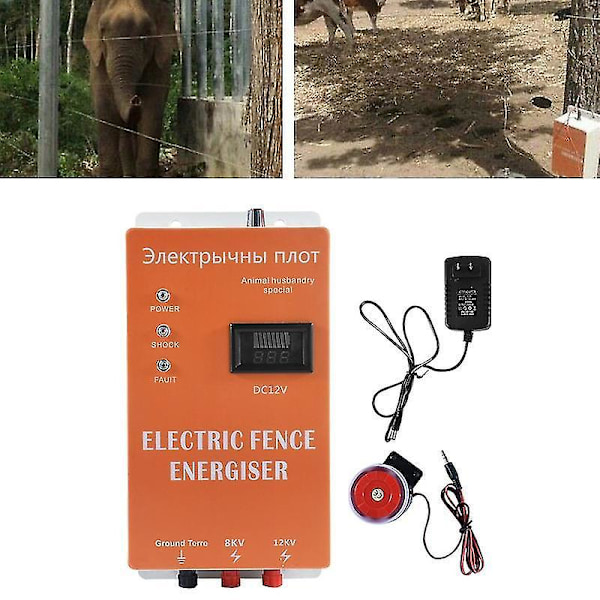 Elektrisk Gærde Solcellelader Controller Dyrefarm Alarm