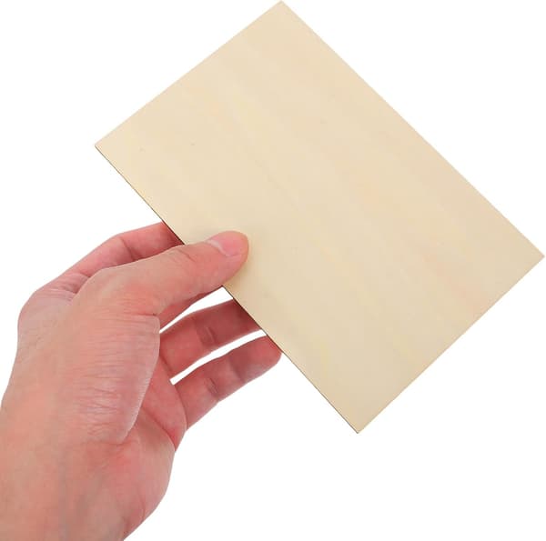 15 st Obehandlade DIY Lindträplankor 150x100x1.5mm Rektangulära Träskivor