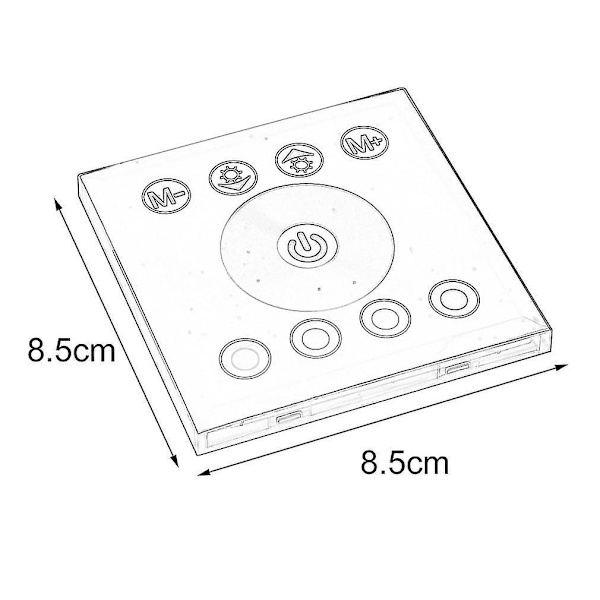 12-24v RGB Fuldfarve Dimmer Touch Panel Controller Strip