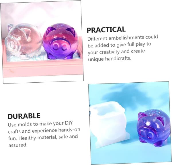 DIY Silikon Grisformad Prydnadsform Handgjord Resin Gjutform