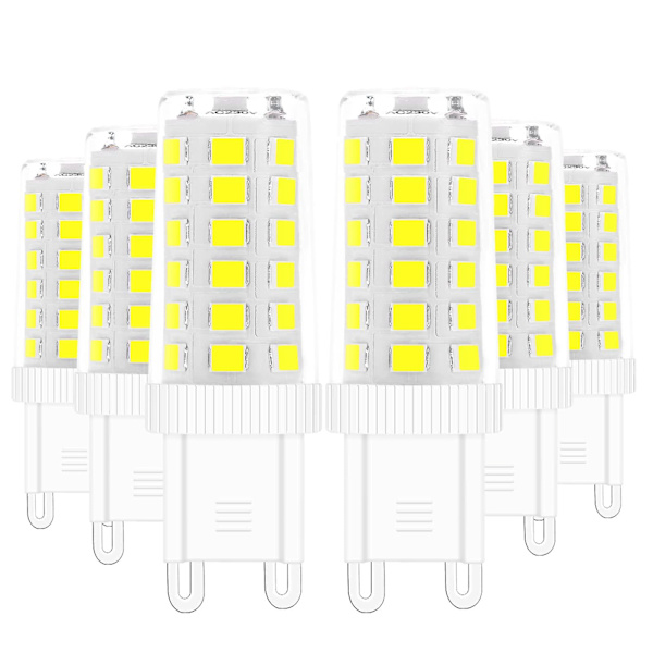 G9 LED-lampor, 5W motsvarande 40W halogenlampa Vit 6000K Flimmerfri Energibesparande Ej Dimbar