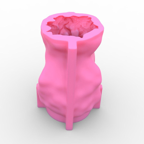 Blomkruka i Form av Huvud för Flickor UV-Epoxyform Ljusstake Resin Silikonform