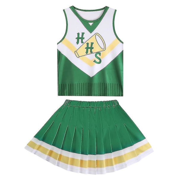Cheerleader-kostym för flickor 3-10 år, Stranger Things 4-outfit 7-8 Years