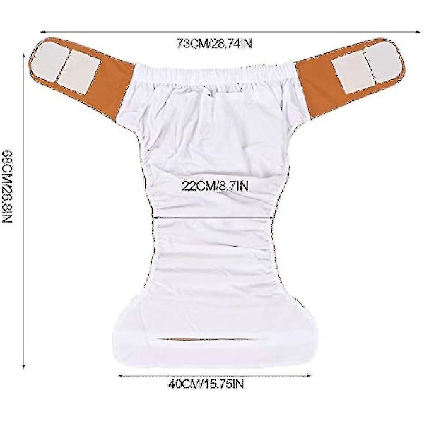 Voksen Bleier Voksen Svømmebleier Vanntette Vaskbare Gjenbrukbare Voksen Bleier Lommebleier Voksen Bleier (Bleie Kaffe Farge) Diaper Coffee Color