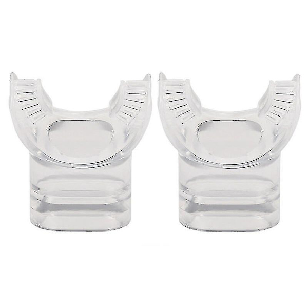 Sett med 2 silikon munnstykker for snorkel, Modell: Transparent - Modell:transparent