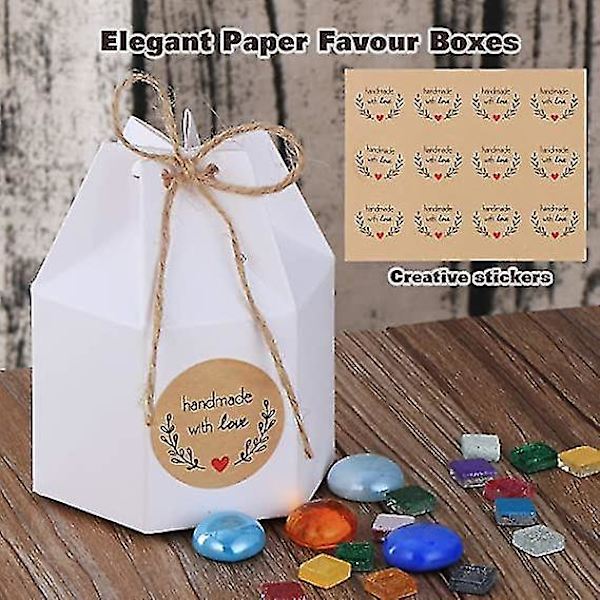 50 kpl Paper Candy Boxes Kuusikulmio Hääsuosio DIY Juhla