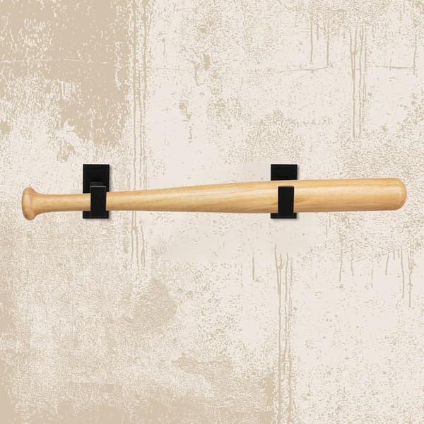 Baseballbatstativ i træ Vægmonteret opbevaringsdisplaystativ Bambustræ