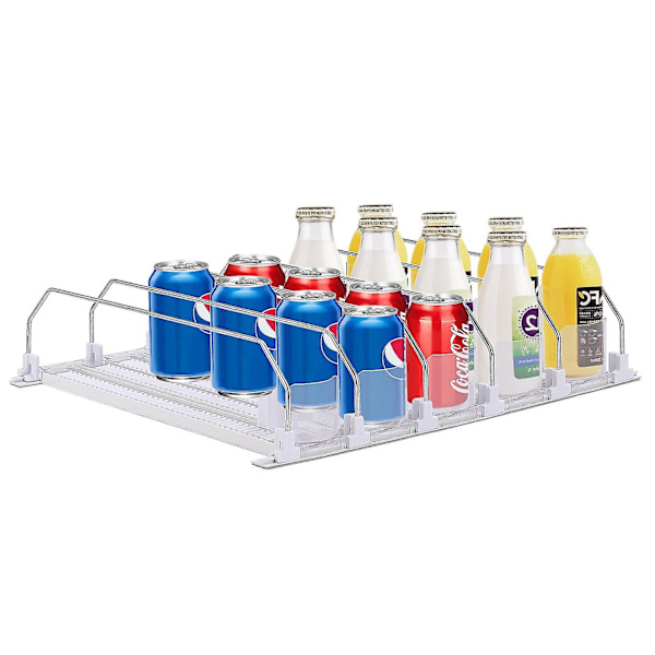 31 cm Drikkeorganisator Køleskab Hvid Automatisk Pusher Glide