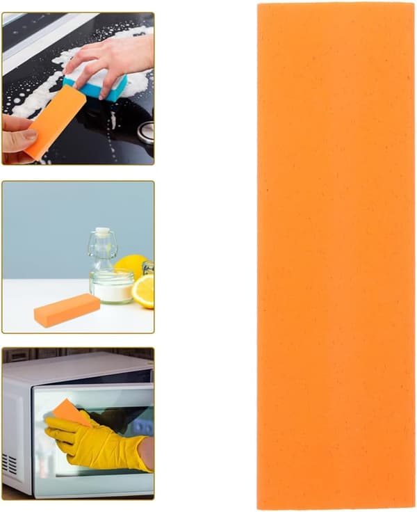 3 stk. køkkenpletfjerner viskelædere orange, rustfrit stål vandpletfjerner