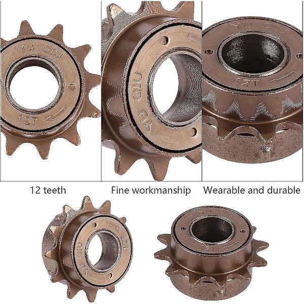 Sykkel Stål Innvendig Diameter 34mm 12 Tannede Svinghjul 12t Stor Hull Svinghjul 12 Tannede Frihjul Tilbehør