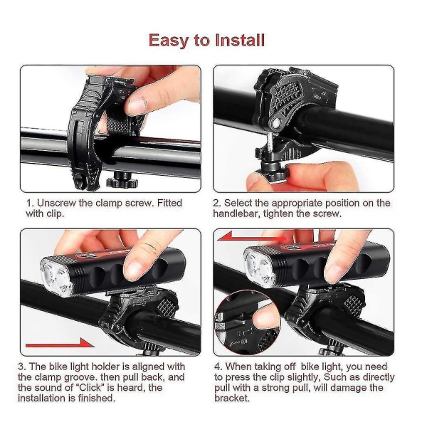 Sykkellys USB Ladbar 2400 Lumen 4 Moduser IP65