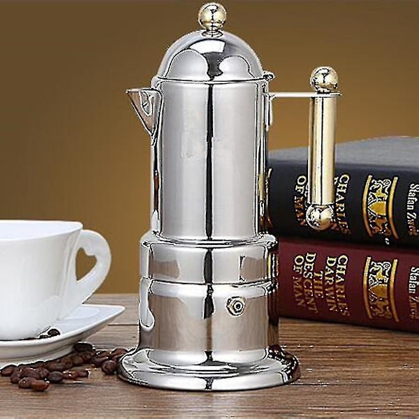 Espresso-kaffebryggare i stål för spishäll, Perkolator, Induktion