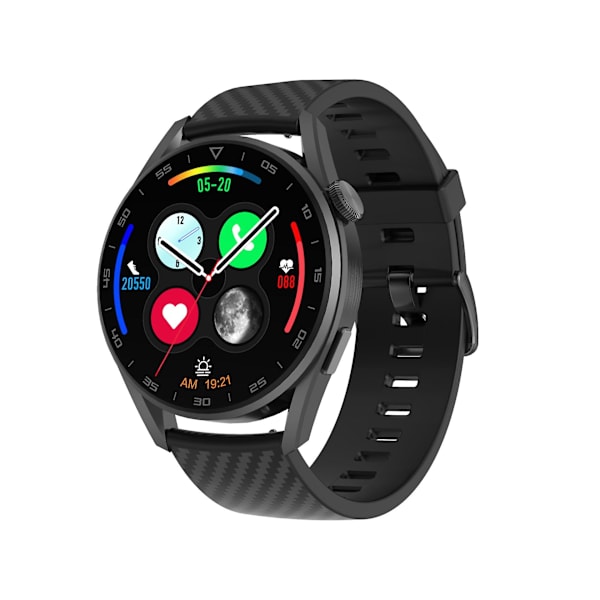 Smartwatch med Multi-sportstilstand, Split Screen-display, Hurtig Widget og Massager Silver brown leather
