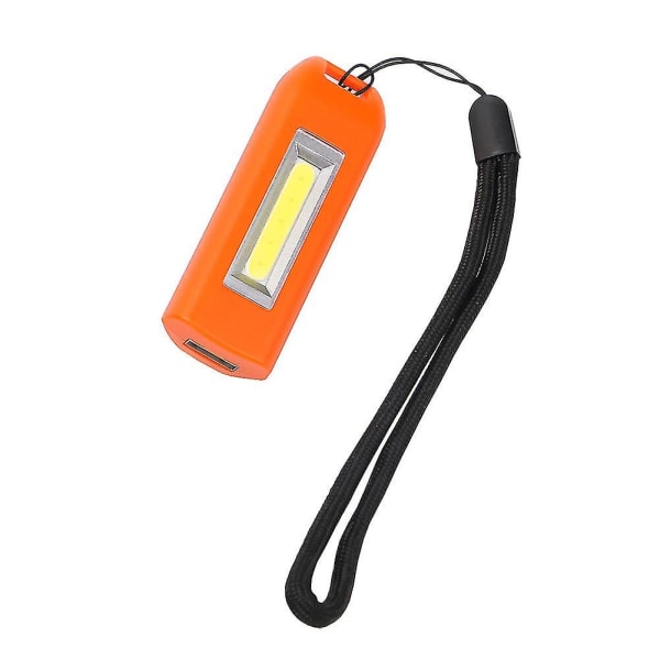 Mini LED-nyckelring med USB-laddning, bärbar nödbelysning, ficklampa