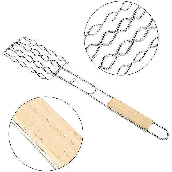Grillkurv for pølser og hotdogs - BBQ-nett med klips