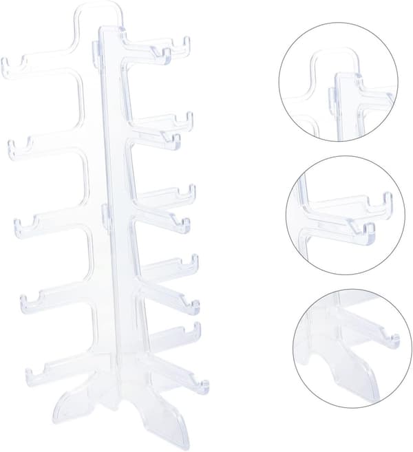 2 st solglasögonställ glasögonförvaring roterande displayställ plastglasögonställ