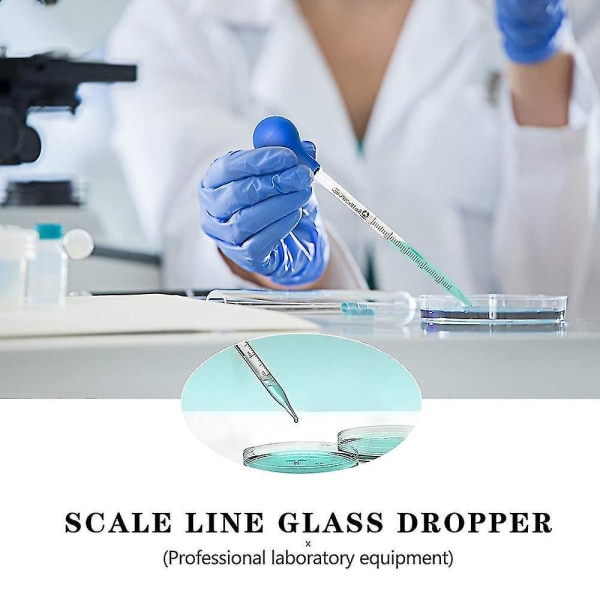 3 stk. 10ml 5ml 2ml Glas Graduerede Pipetter Overførselsdrypper