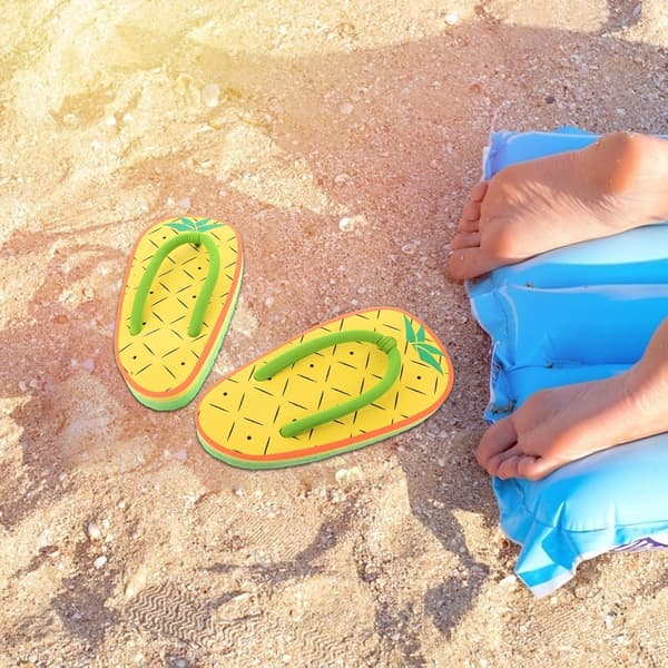 Fruktmönster Damstringtofflor Ananas Sommarstrandssandaler Avslappnade Hushållsskor