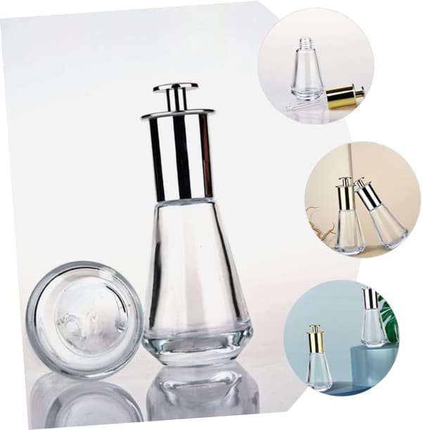 2st Press Dropperflaskor Glas Dropperflaskor för Eterisk Olja Aromaolja Resa Återanvändbar