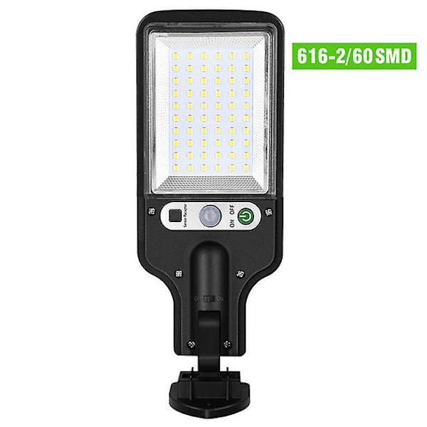 Solcellelampe for utendørs, solcelledrevet gatebelysning med sensor, sikkerhetsbelysning for hage, terrasse, sti og gårdsplass 616-2