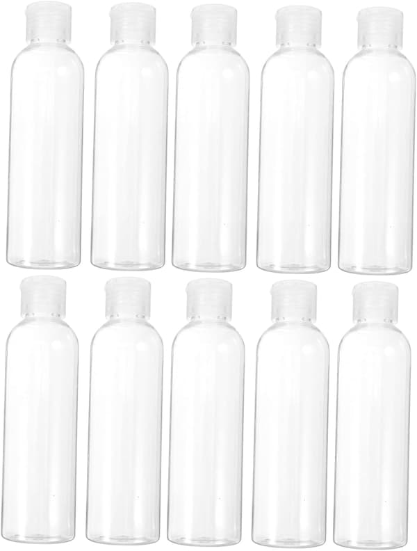 10 st 200 ml reseflaskor för husdjur, påfyllningsbara plastbehållare för schampo och duschkräm
