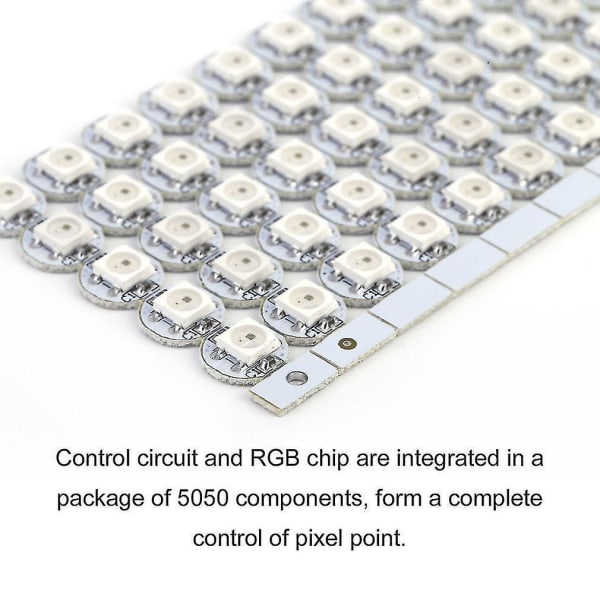 50 stk WS2812B LED Køleplade DC5V 5050 SMD RGB Pixel