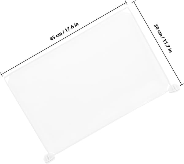 Plastisk Nyseskærm til Elevborde 30x45cm 1 Skillepanel og 2 Klips