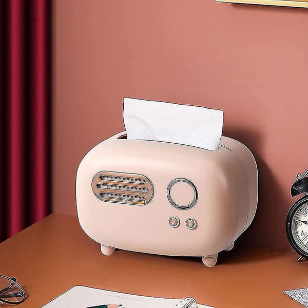 Rektangulær vevboks, Retro Radio Vevboksdeksel, Vintage Vevboks