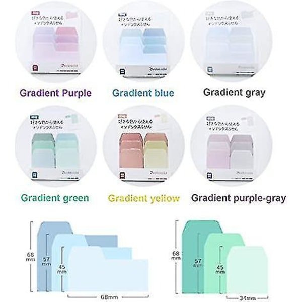 Sticky Notes 360 Ark Fargede Indeksfaner Sideoppmerker Notater