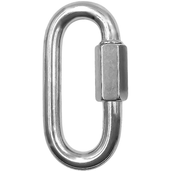 4 stycken Karabiner Tung Duty 304 Rostfritt Stål M8 Karabiner Snabbhake Mätare Stål Karabiner Swivel