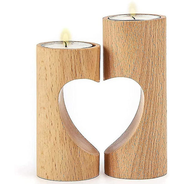 Trelys Tealight-holdere 2 stk Hjerteformet Lysholder