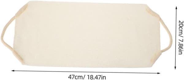 2 stk. tøyelig eksfolierende ryggskrubbehåndkle, beige lang stripe