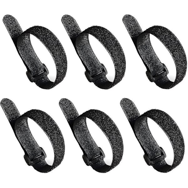Klipsbånd og krok 20 cm utvidbar og fleksibel, med spenne, svart, 20 mm bred, selvklebende stropp