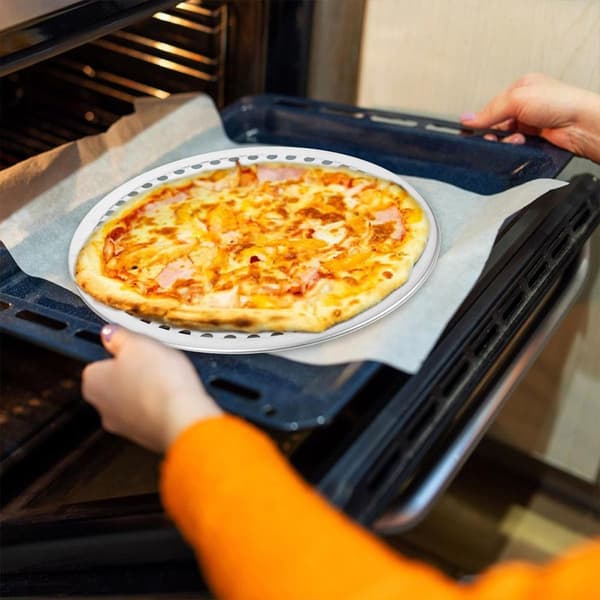 Køkken Pizzaform Pizzaskærm 12-tommer Rund Aluminiumlegering Robust Robust