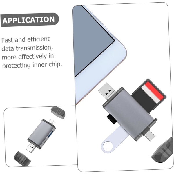 USB till läsare adapter Micro kortläsare Mångsidig kortläsare för dator USB c kortadapter Portabel
